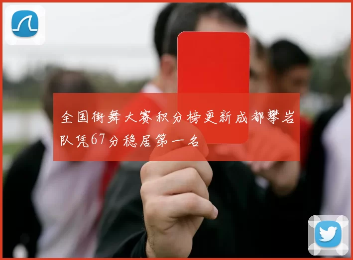 全国街舞大赛积分榜更新成都攀岩队凭67分稳居第一名