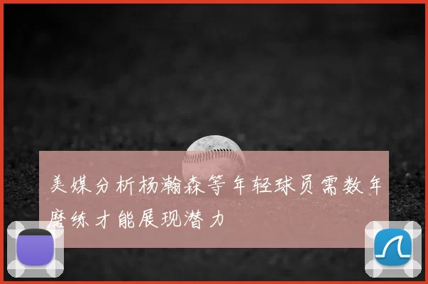 美媒分析杨瀚森等年轻球员需数年磨练才能展现潜力